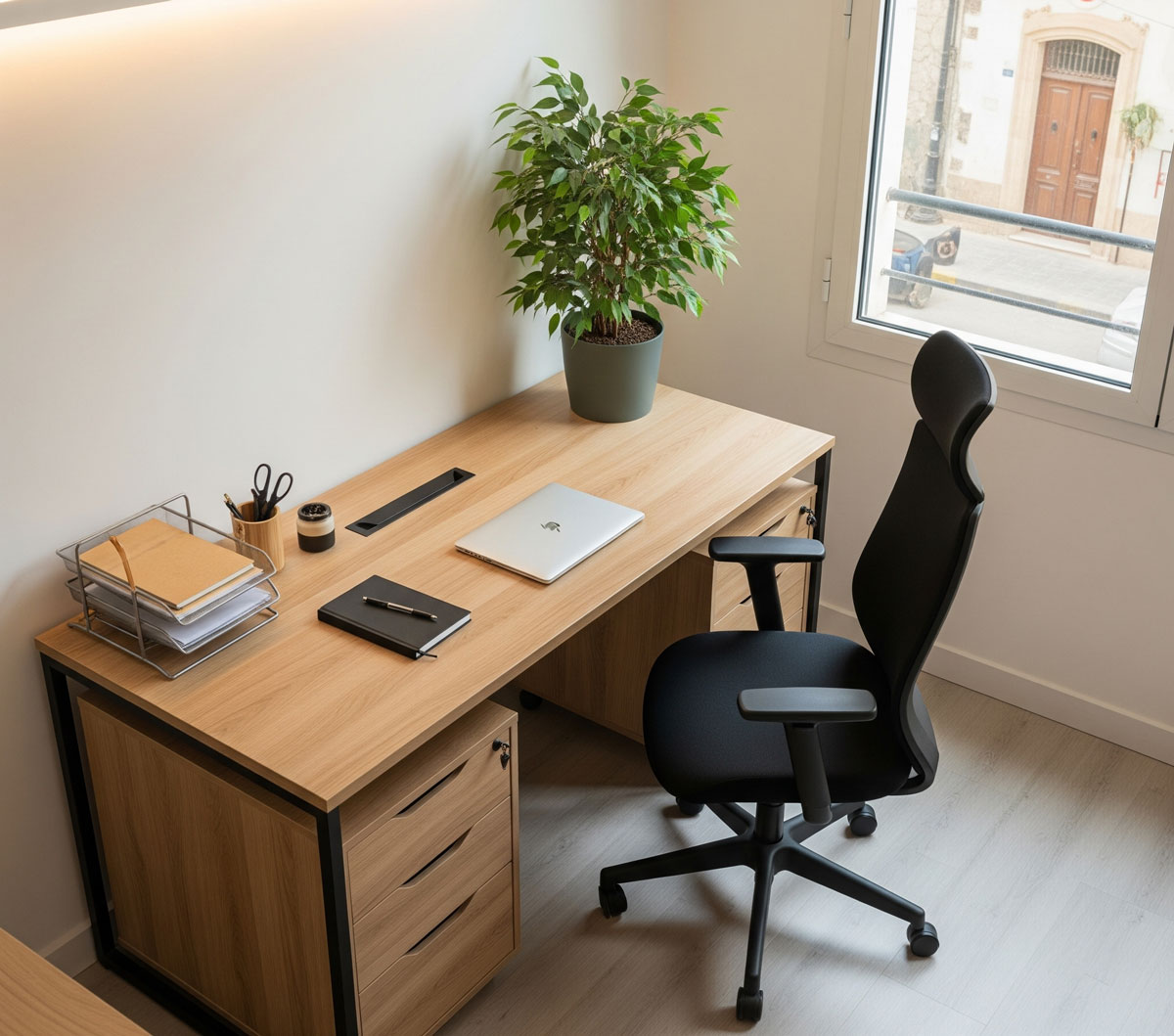 Bureau moderne et lumineux avec meuble bureau pas cher Tunisie