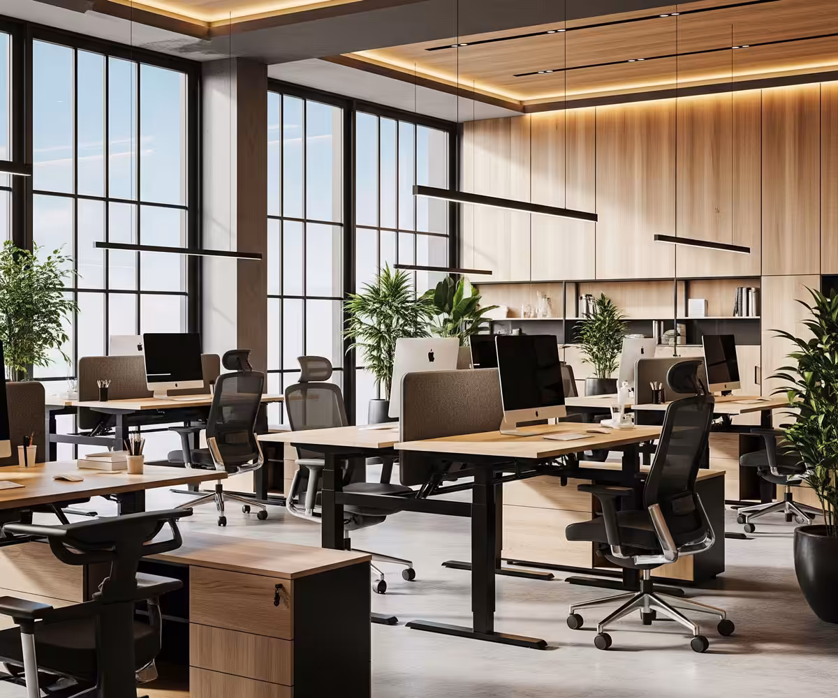 Tendances meuble bureau Tunisie 2025 open space moderne et ergonomique
