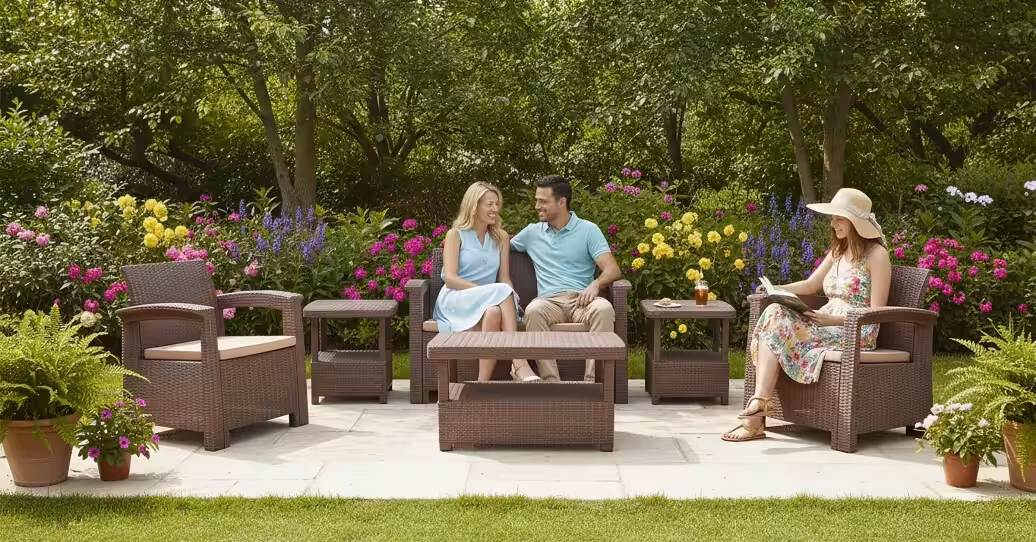 avantages et limites de salon de jardin en résine tressée