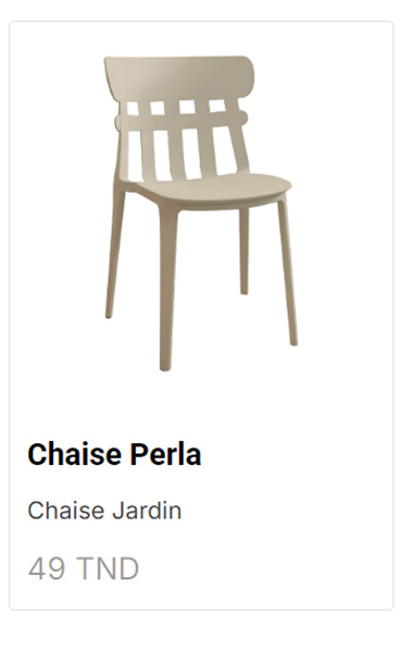 chaise de jardin idéal pour aménager une grande terrasse en tunisie