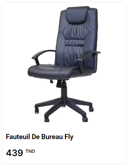 chaise bureau idéal pour les personnes de grande taille en tunisie