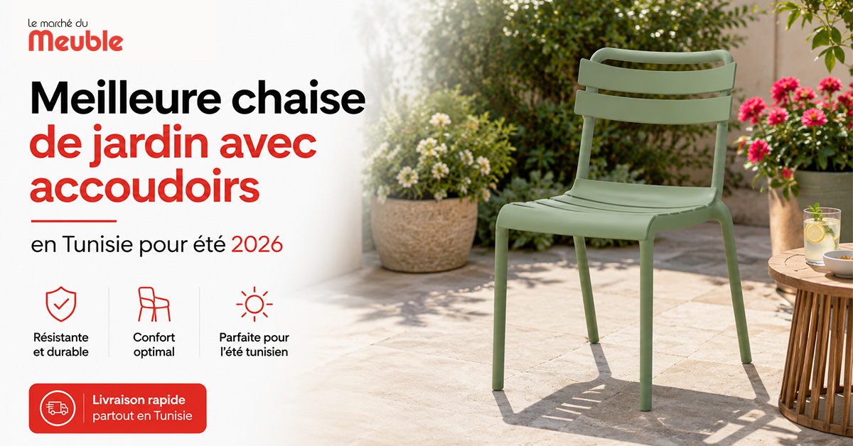 meilleure chaise de jardin avec accoudoirs en tunisie