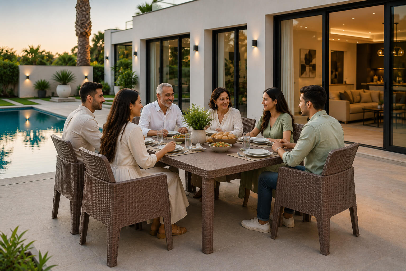 table de repas pour jardin villa