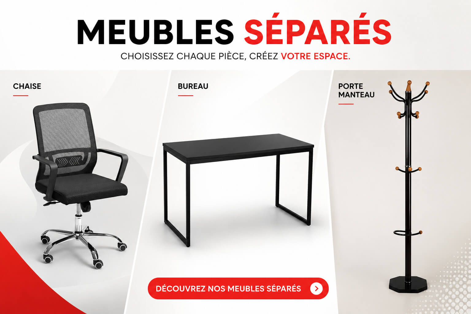 achter meubles de bureau séparés en tunisie
