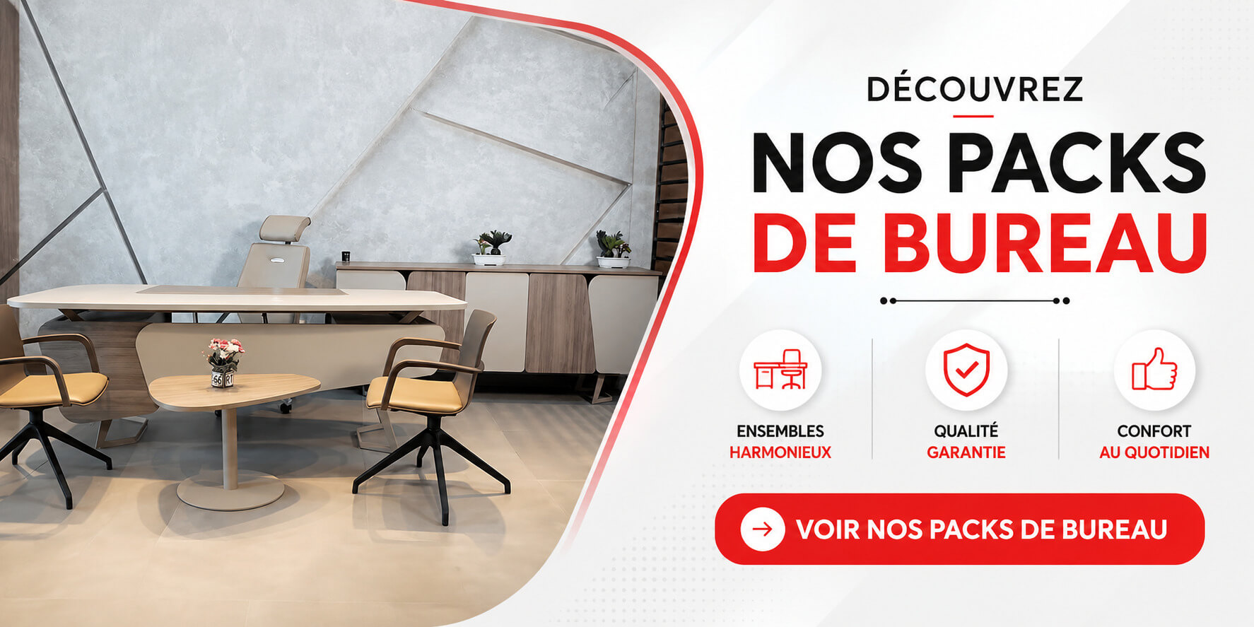 acheter pack de bureau au meilleur prix en Tunisie chez Le Marché Du Meubles