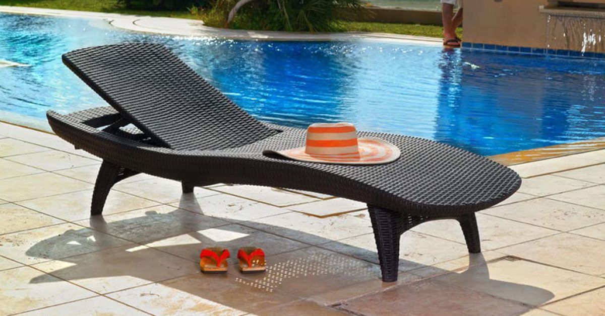 commander une chaise Longue Résine noir tunisie