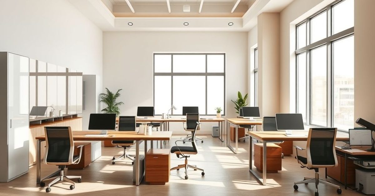 {"prompt":"A chic modern office workspace set in Tunisia featuring contemporary furniture. Sleek wooden desks paired with minimalist metal frames create a stylish, clean aesthetic, complemented by ergonomic chairs designed for comfort. The environment is bright and spacious, illuminated by abundant natural sunlight streaming through large windows, emphasizing an airy and inviting atmosphere. The interior showcases warm Tunisian design elements with traditional touches blended seamlessly into a sleek, minimalist decor, characterized by smooth lines, muted earthy tones, and a tranquil vibe. The overall scene exudes professionalism and sophistication, captured in a highly realistic, photorealistic style that highlights high-quality details, crisp textures, and balanced lighting, avoiding any clutter, mess, or distortions.nnModern office desk furniture in Tunisia, stylish and contemporary design, sleek wooden and metal desks, ergonomic chairs, bright and airy office environment, natural light, minimalist and trendy, high-quality, realistic, photorealistic, warm Tunisian interior style, clean lines, modern workspace aesthetic, professional settingblurry, low-quality, text, watermark, distorted, unrealistic, cluttered, messy","originalPrompt":"Modern office desk furniture in Tunisia, stylish and contemporary design, sleek wooden and metal desks, ergonomic chairs, bright and airy office environment, natural light, minimalist and trendy, high-quality, realistic, photorealistic, warm Tunisian interior style, clean lines, modern workspace aesthetic, professional settingblurry, low-quality, text, watermark, distorted, unrealistic, cluttered, messy","width":1024,"height":576,"seed":42,"model":"flux","enhance":false,"nologo":true,"negative_prompt":"undefined","nofeed":false,"safe":false,"quality":"medium","image":[],"transparent":false,"isMature":false,"isChild":false}